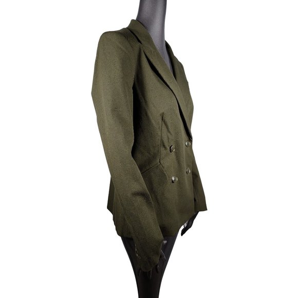 Derek Lam 10 Crosby NWT Green Double Breasted Blazer Jacket 2 - Picture 7 of 10